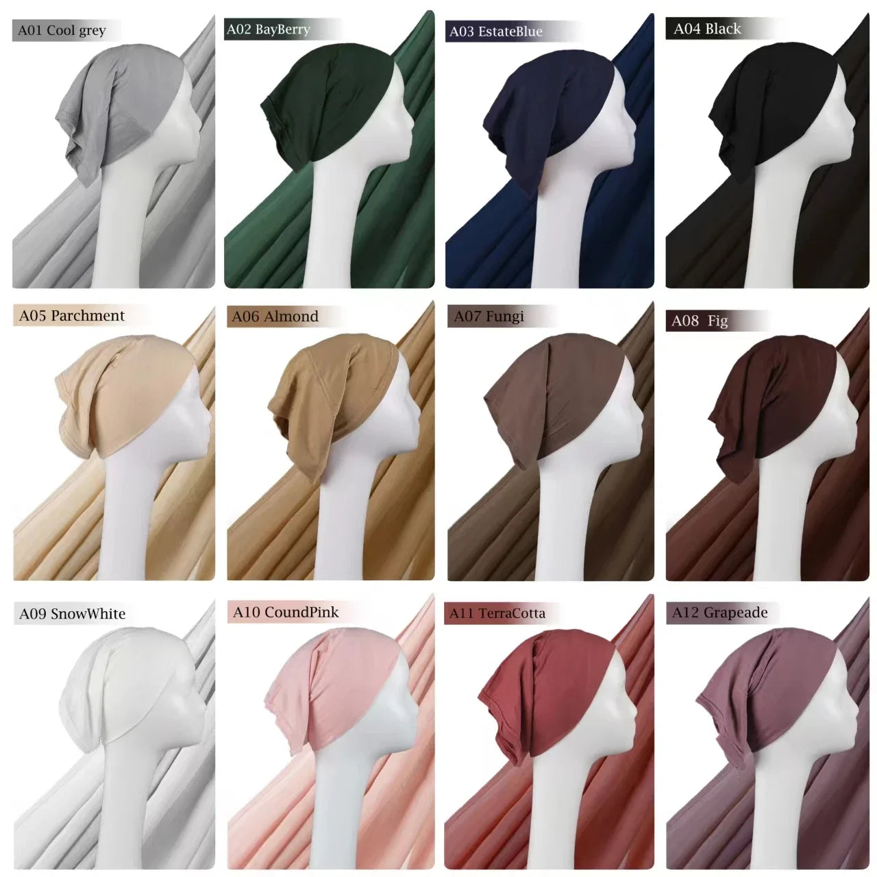 Viscose Hijab with cap