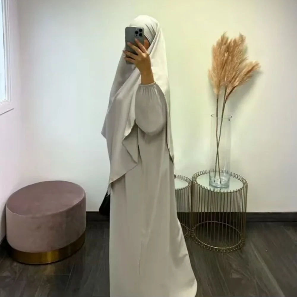 Abaya with khimar One layer