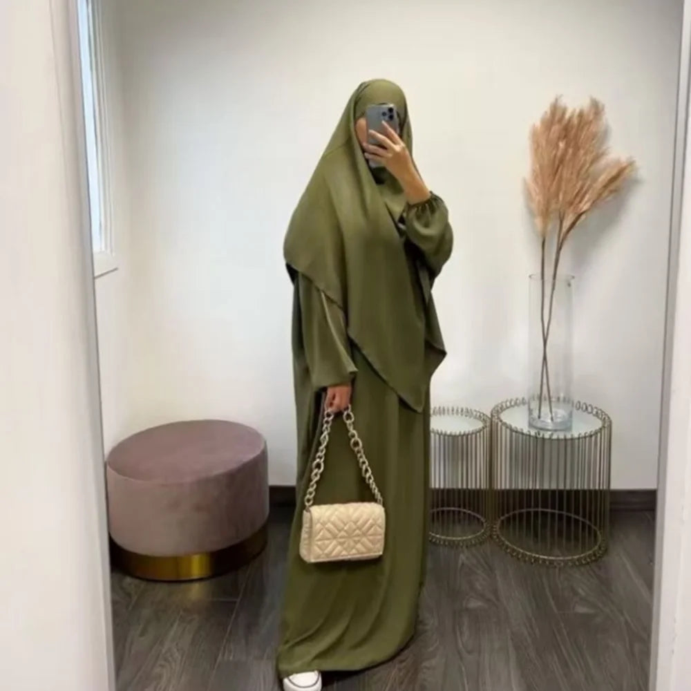 Abaya with khimar One layer