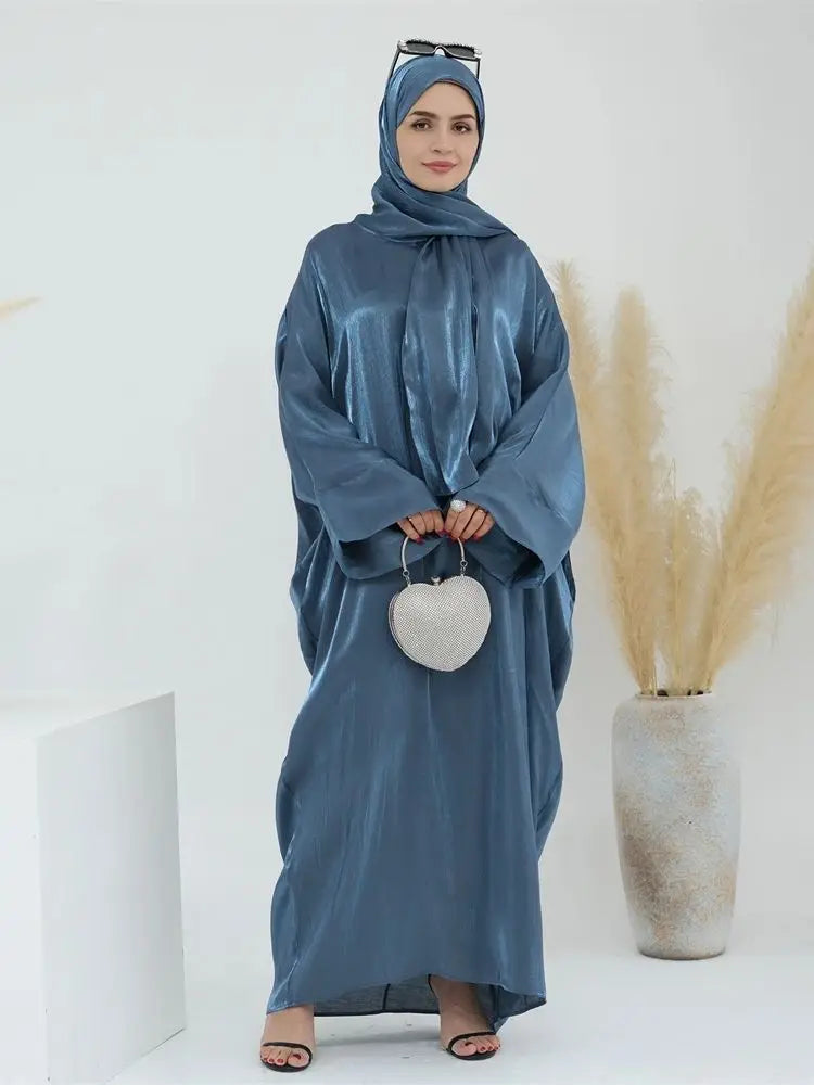 Satin abaya Set with hijab